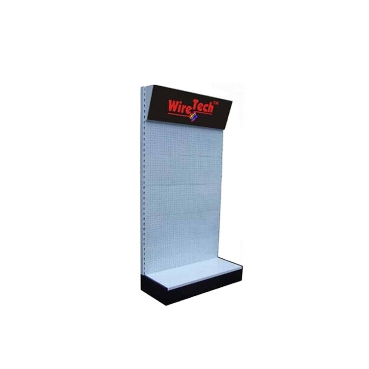 POP Hardware Tools Rack Display Stand retail store perforated hair extension metal display stand with hooks