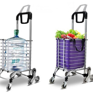 High Quality Foldable Stair Climbing Shopping Cart Trolley With Waterproof Oxford Cloth Bag And 8 Crystal Wheels