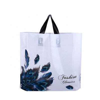 Customized Logo plastic bag for clothes large volume free design plastic bags with handle shopping bags