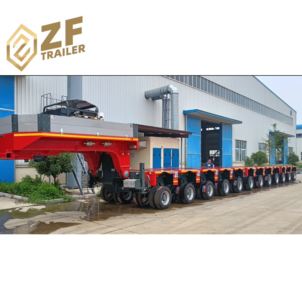 Heavy Duty 100-200 Tons Flatbed Floor Modular Low Bed Trailer