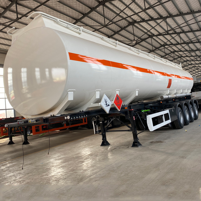 factory price 3 Axles Aluminum tanker 3000L 40000l 45000 liter Fuel Oil diesel Tanker Trailer