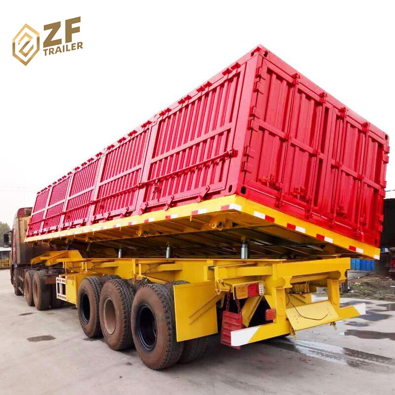 80Tons 90Tons 3 Axles 34 ton Side Tipper Semi Truck Trailer For Sale In South Africa