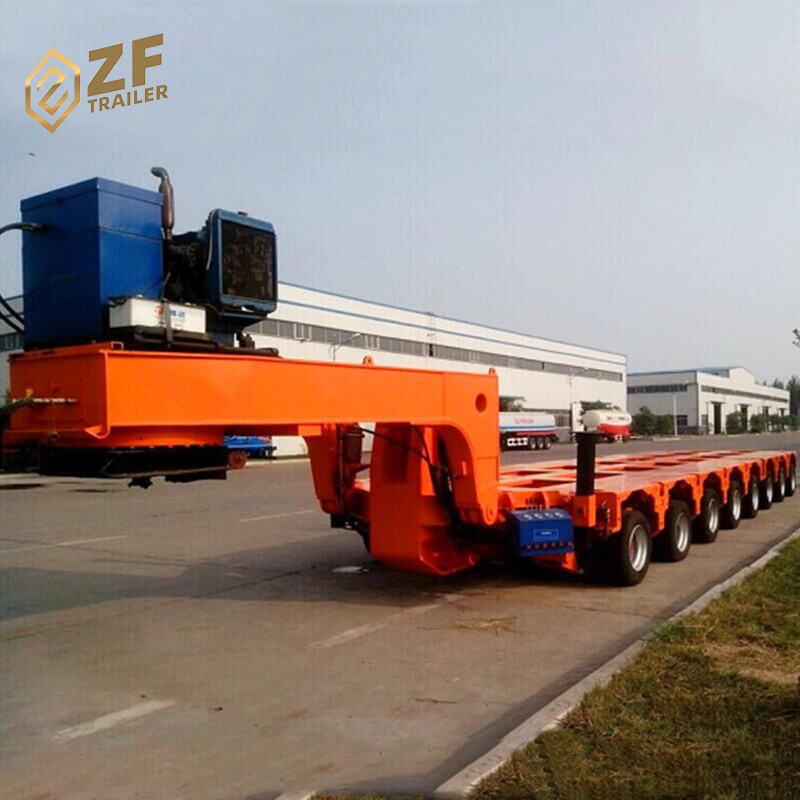 Heavy Duty 100-200 Tons Flatbed Floor Modular Low Bed Trailer