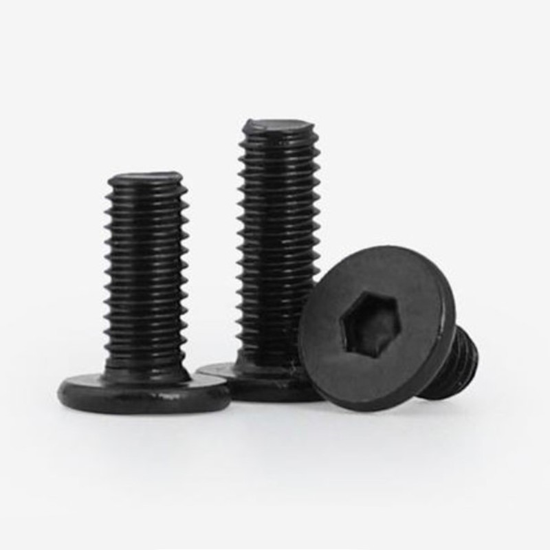 500pcs CM M3 M4*3/4/5/6/8/10/12  304 black Hex Hexagon Socket Ultra Thin Super Low Flat Wafer Head Allen Cap Screw Bolt