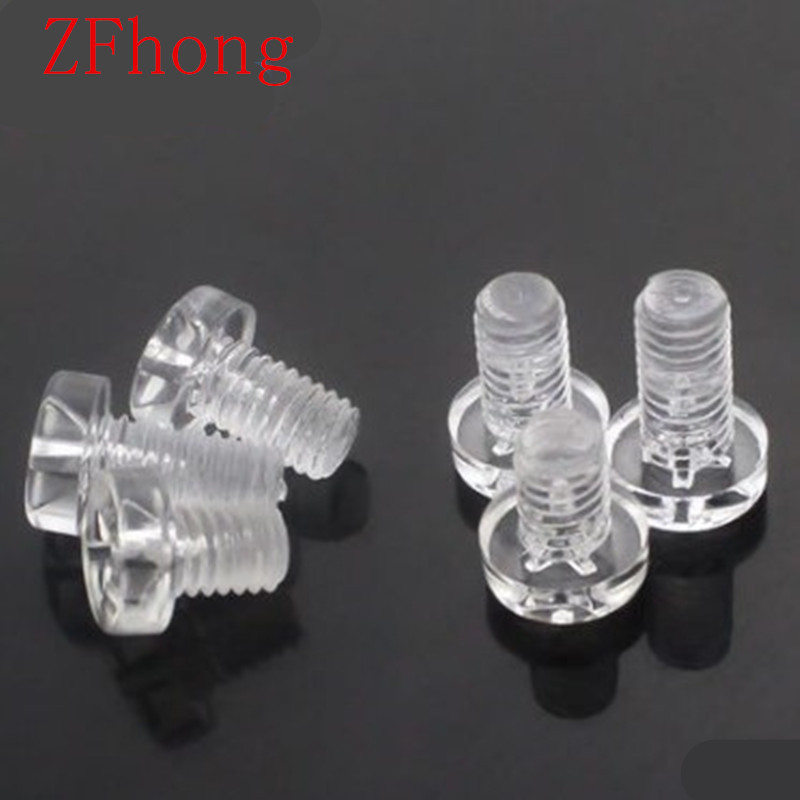 m3 m4 m5 m6 Phillip Cross Transparent Plastic Bolt Screw with Nut