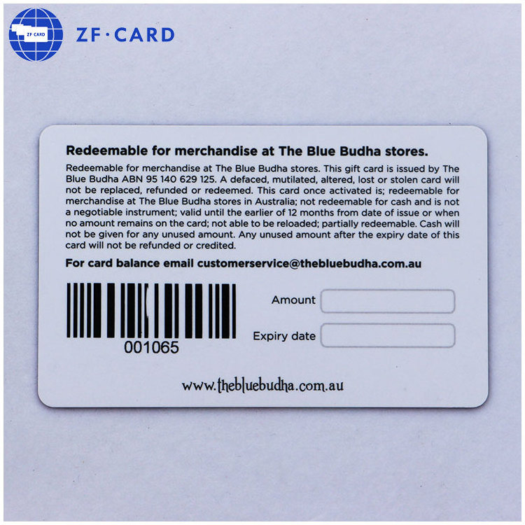 Free design plastic loyalty card with barcodes for supermarket