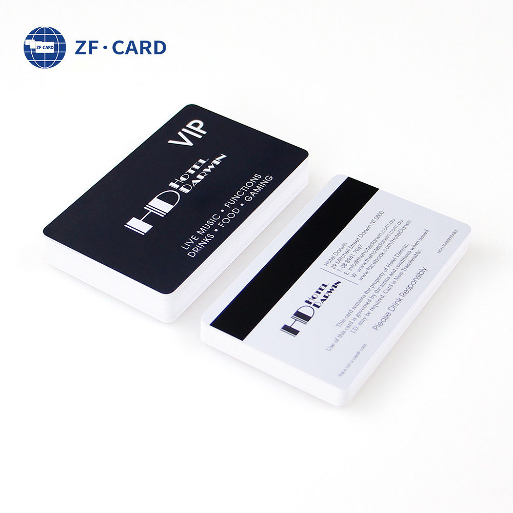 ISO/IEC 78160 CR80 SLE5542 card with magnetic stripe HiCo print