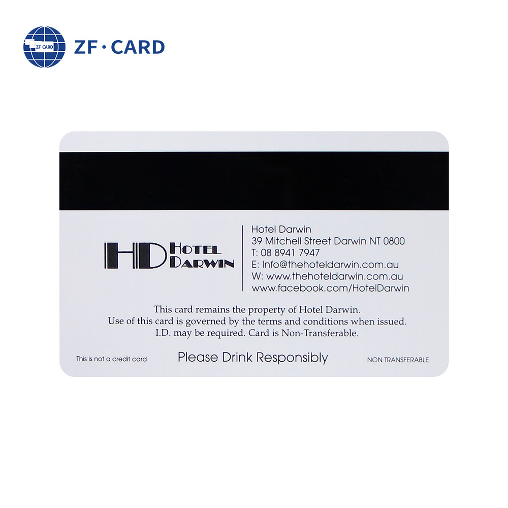 ISO/IEC 78160 CR80 SLE5542 card with magnetic stripe HiCo print