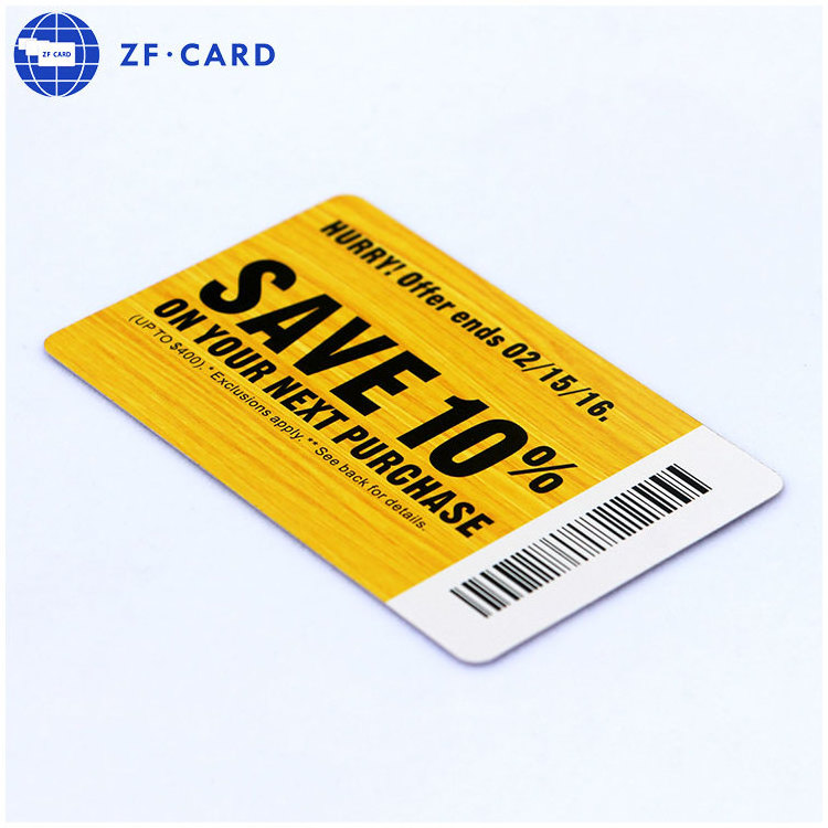 Free design plastic loyalty card with barcodes for supermarket