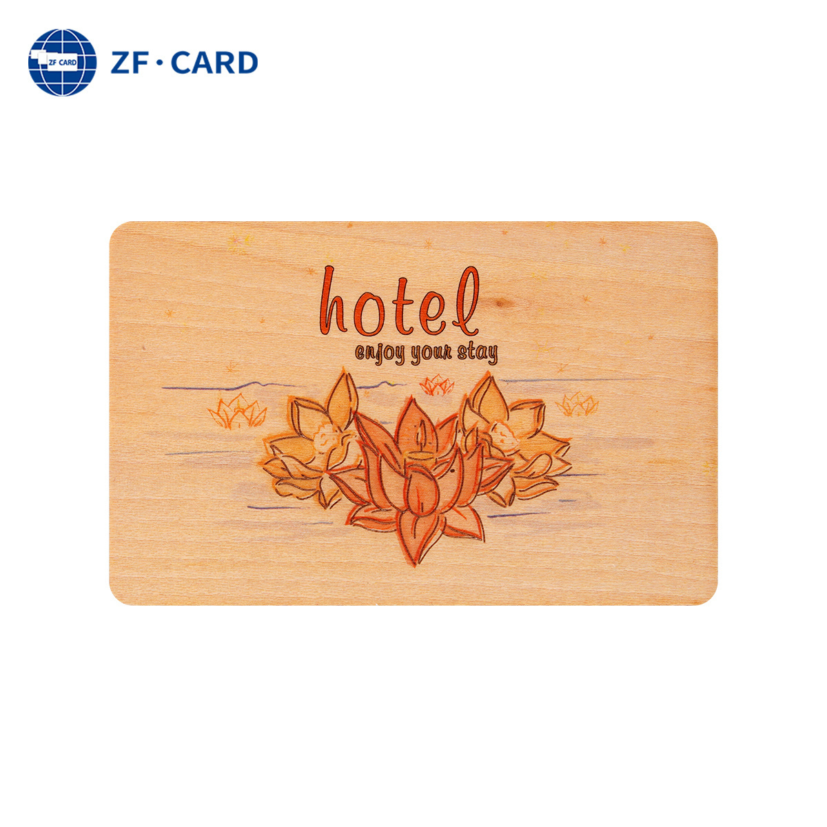 Material Bamboo Wood Original NFC chip, 144 bytes memory Access Control Hotel Key Card