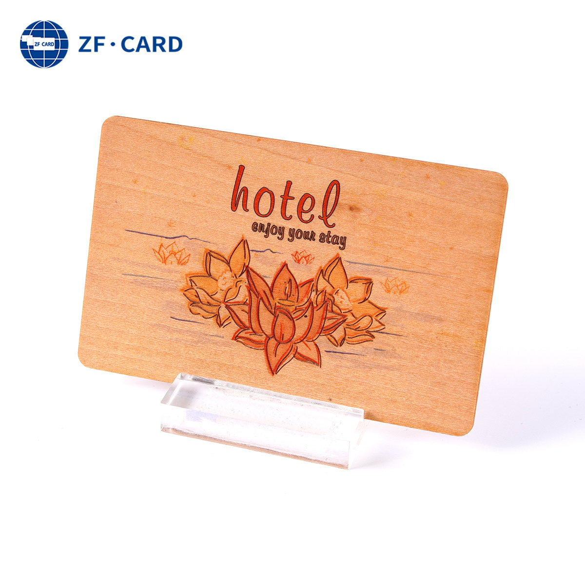 Material Bamboo Wood Original NFC chip, 144 bytes memory Access Control Hotel Key Card