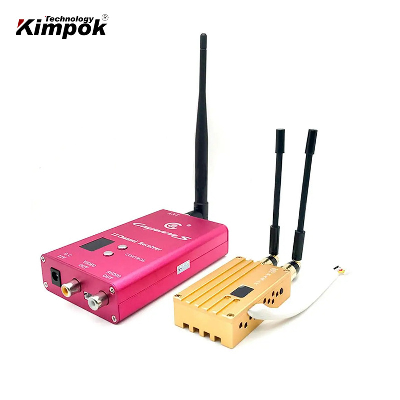 40km UAV / FPV Video Transmitter and Receiver with 8W 1.2Ghz Drones Video Link 6 Channels