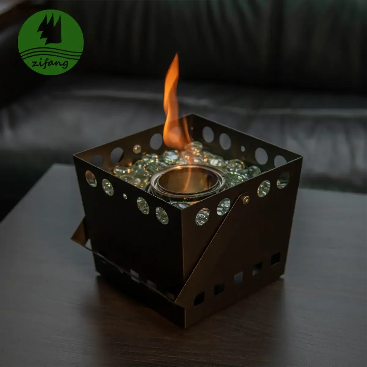 Tabletop Rubbing Alcohol Fireplace Indoor Outdoor Fire Pit Portable Fire Stainless Steel Bowl Fireplace with Handle