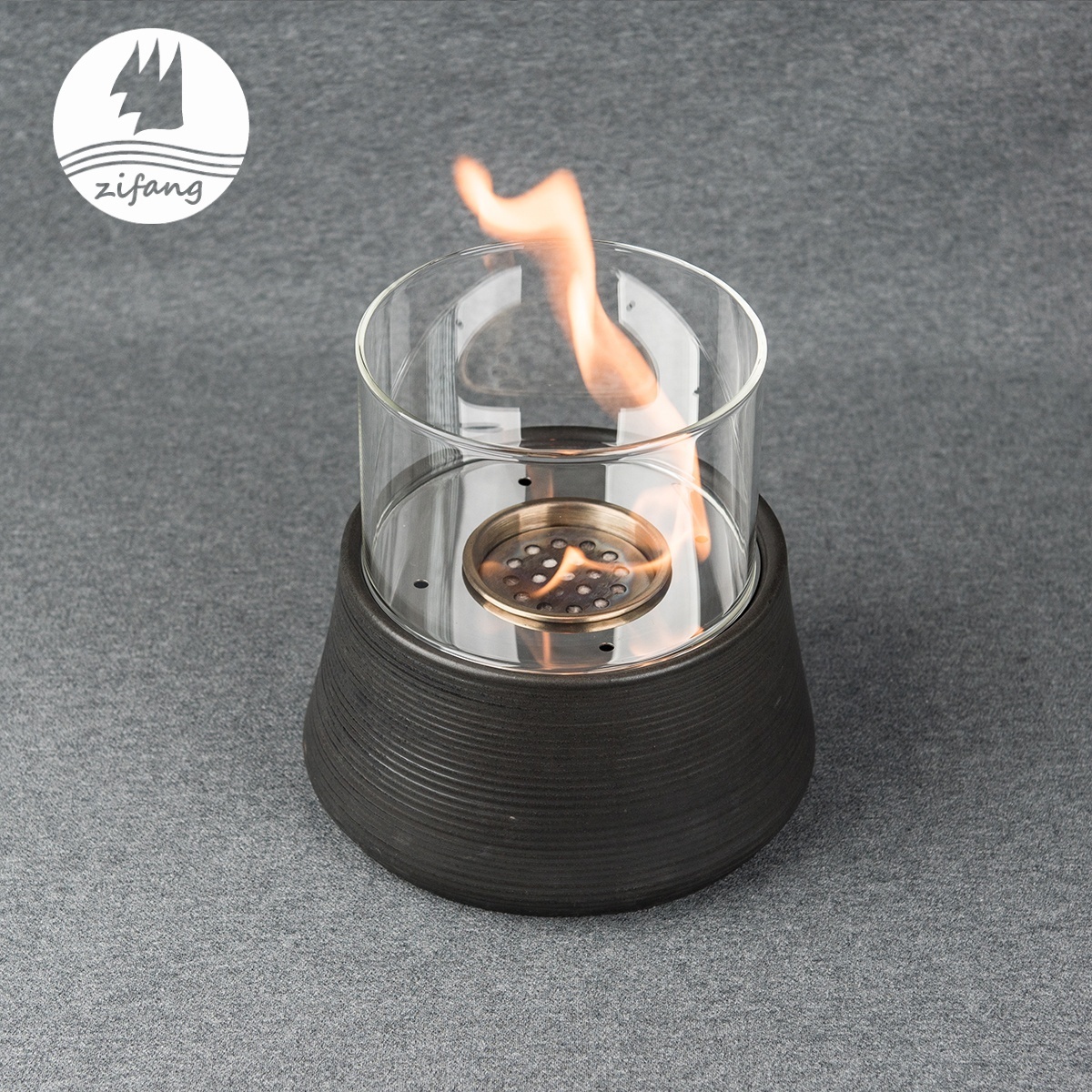 Best-Selling Modern Portable Small Stainless Steel Desktop Bioethanol Fireplace With Glass Cover