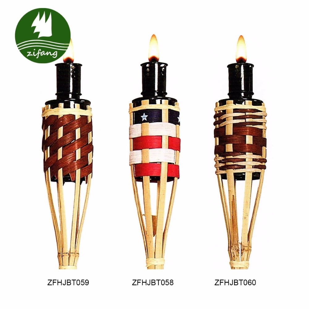 Wholesale New Outdoors Lighting Bamboo Tiki Torches Cheap High Quality 1.2m Bamboo Torch