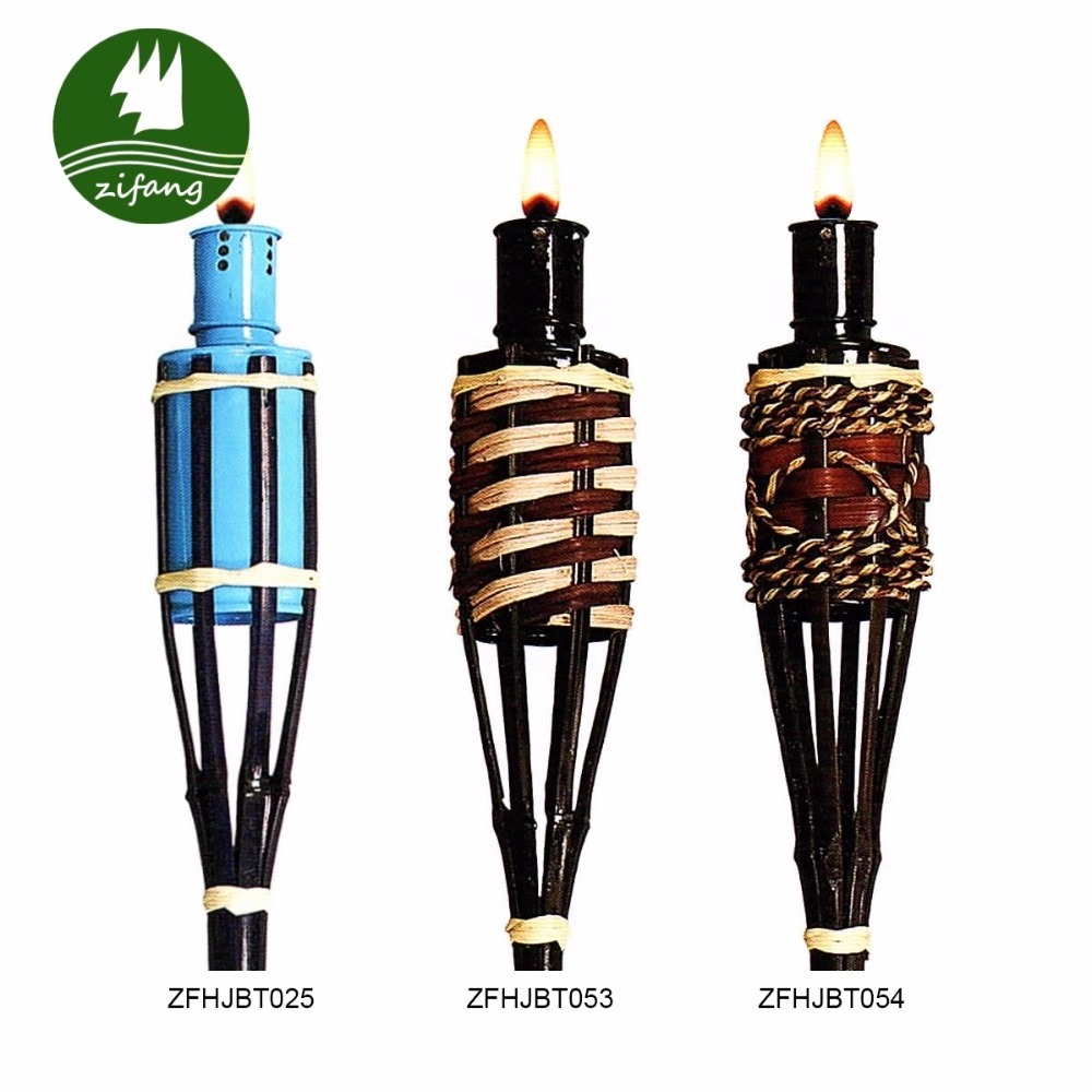 Wholesale New Outdoors Lighting Bamboo Tiki Torches Cheap High Quality 1.2m Bamboo Torch