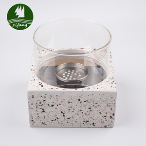 Wholesale Small Table Top Fireplace Tabletop Bio Ethanol Concrete Cement Fire Bowl Indoor Fire Pit