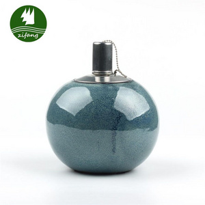 Modern Oil Lamp Ceramics Kerosene Lamp Indoor Decorative Lamp Oil Lantern for Tabletop Decor