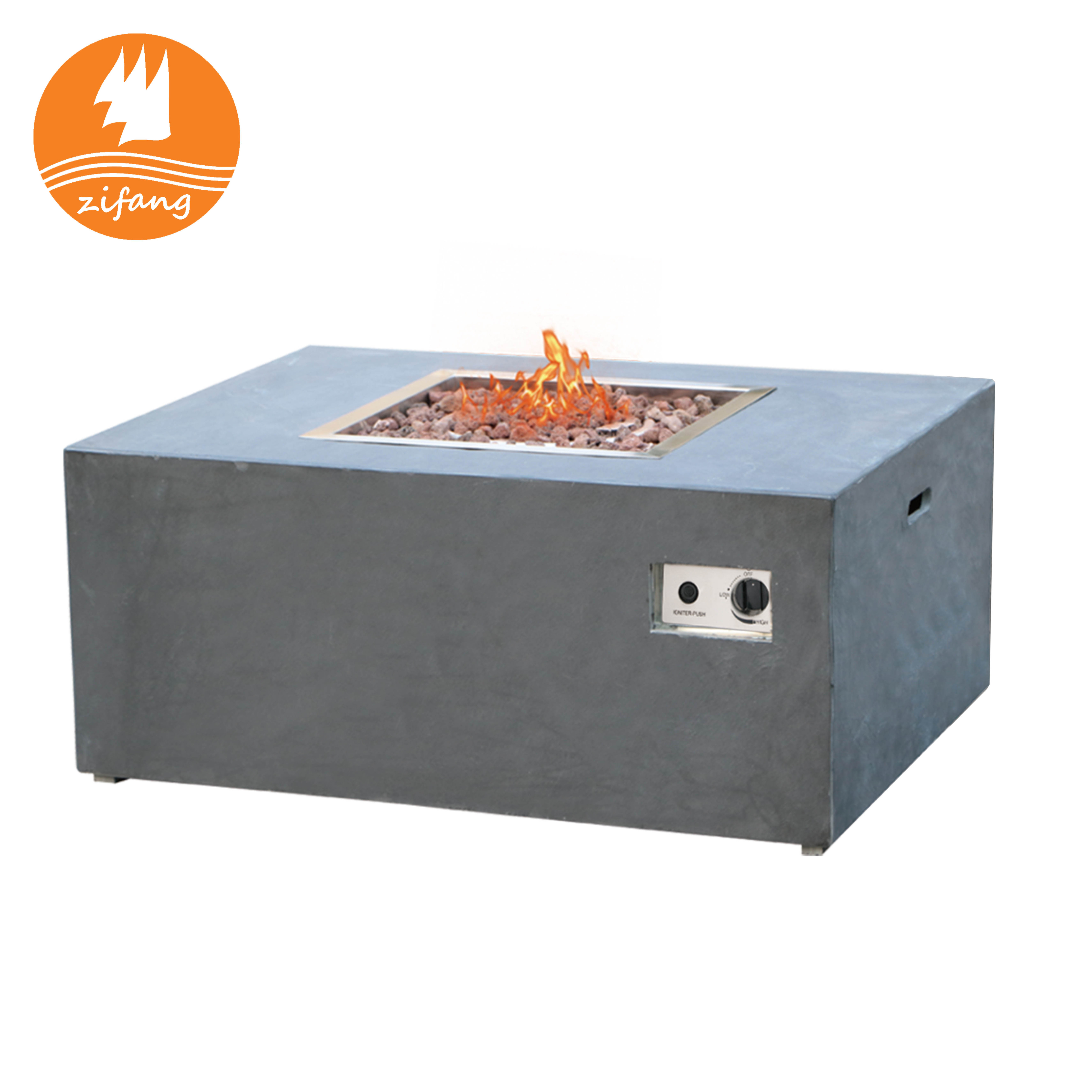 Factory Supply High Quality Mgo Table Fire Pit Outdoor Wholesale Propane Gas Fire Pit