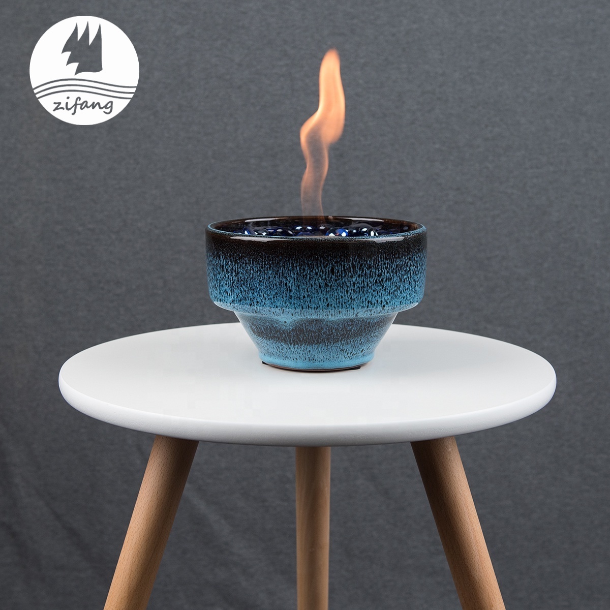 Wholesale High Quality Decorative Ceramic Fire Pit Desktop Bioethanol Fireplace