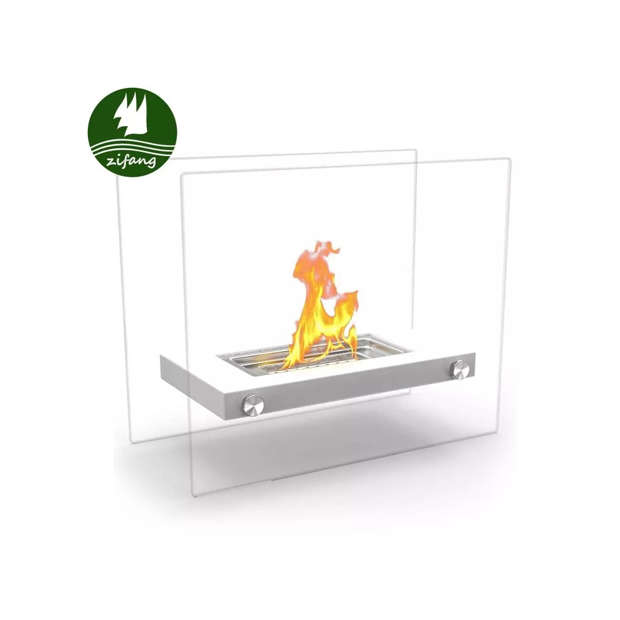 Factory Wholesale Modern Popular Square Mini Ethanol Fireplace For Tabletop Decor Square Fireplace