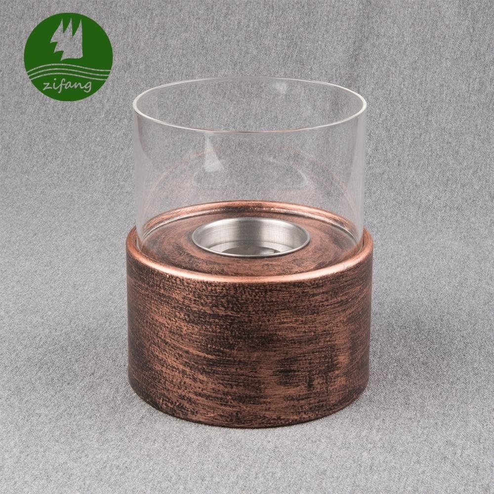 Hot Sale Copper Material Bio Ethanol Gel Burner Freestanding Tabletop Ethanol Classic Fireplaces