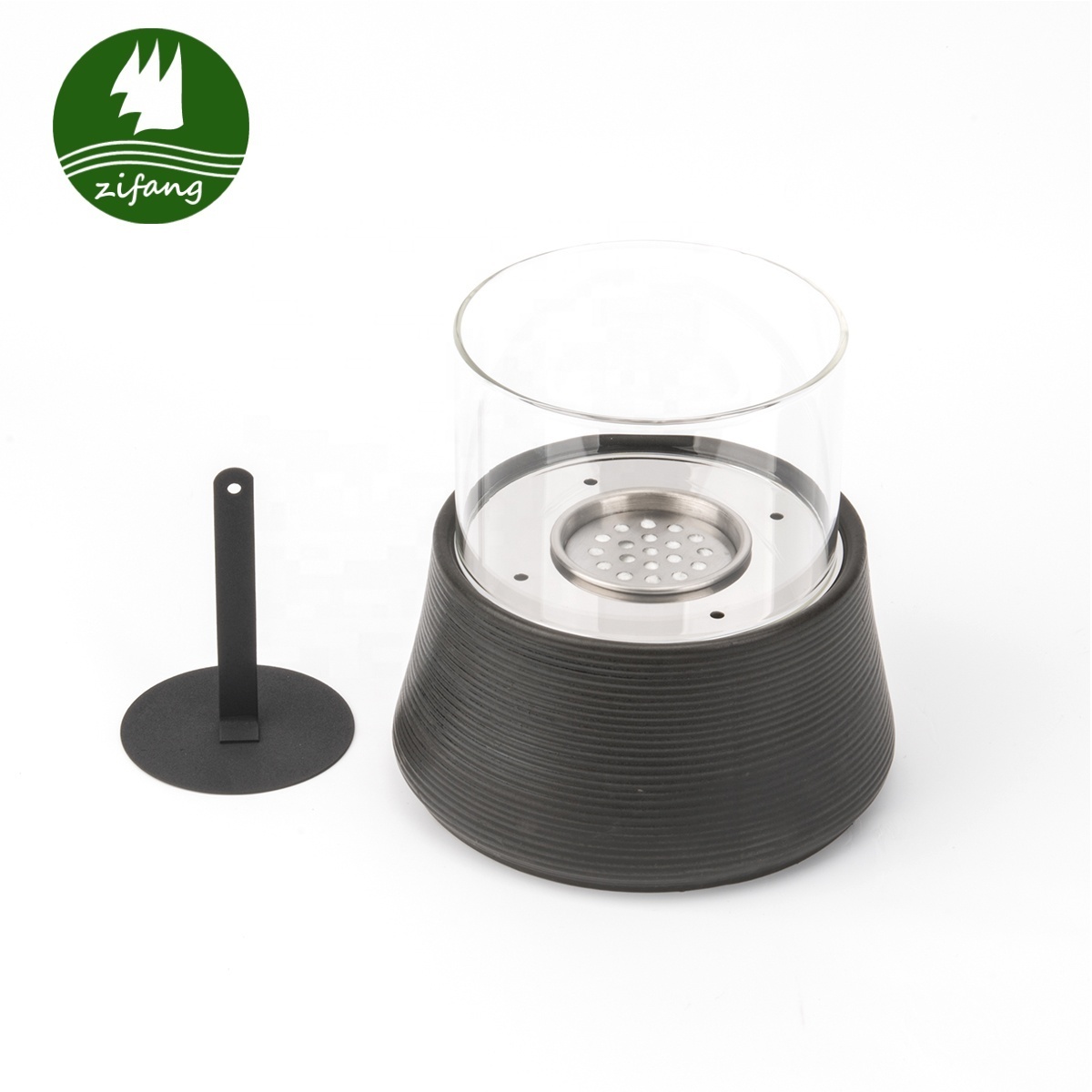 Best-Selling Modern Portable Small Stainless Steel Desktop Bioethanol Fireplace With Glass Cover