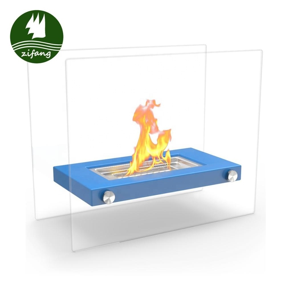 Factory Wholesale Modern Popular Square Mini Ethanol Fireplace For Tabletop Decor Square Fireplace