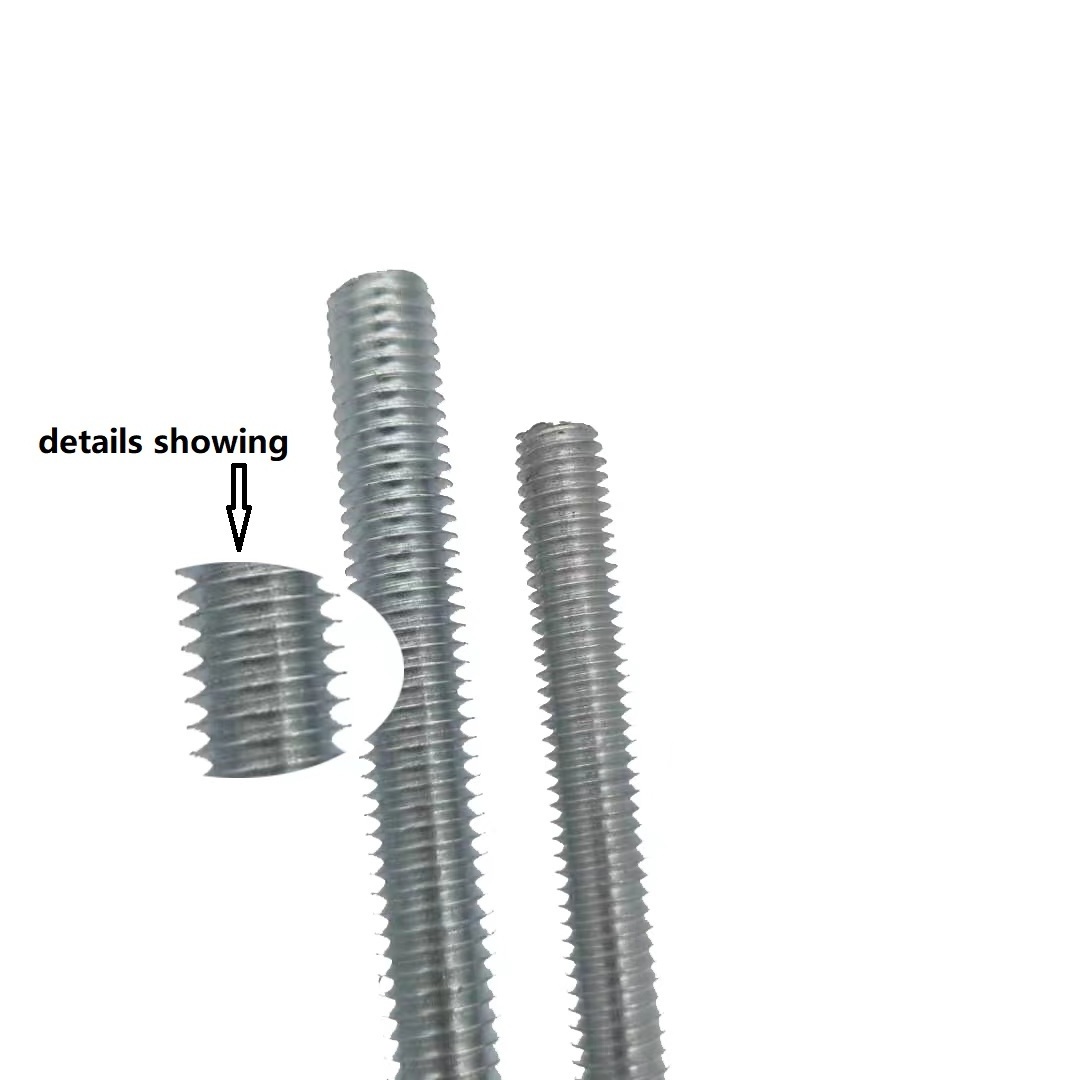 Fasteners din975 galvanized 304 stainless steel fully threaded rod zinc stud bolts all thread rod