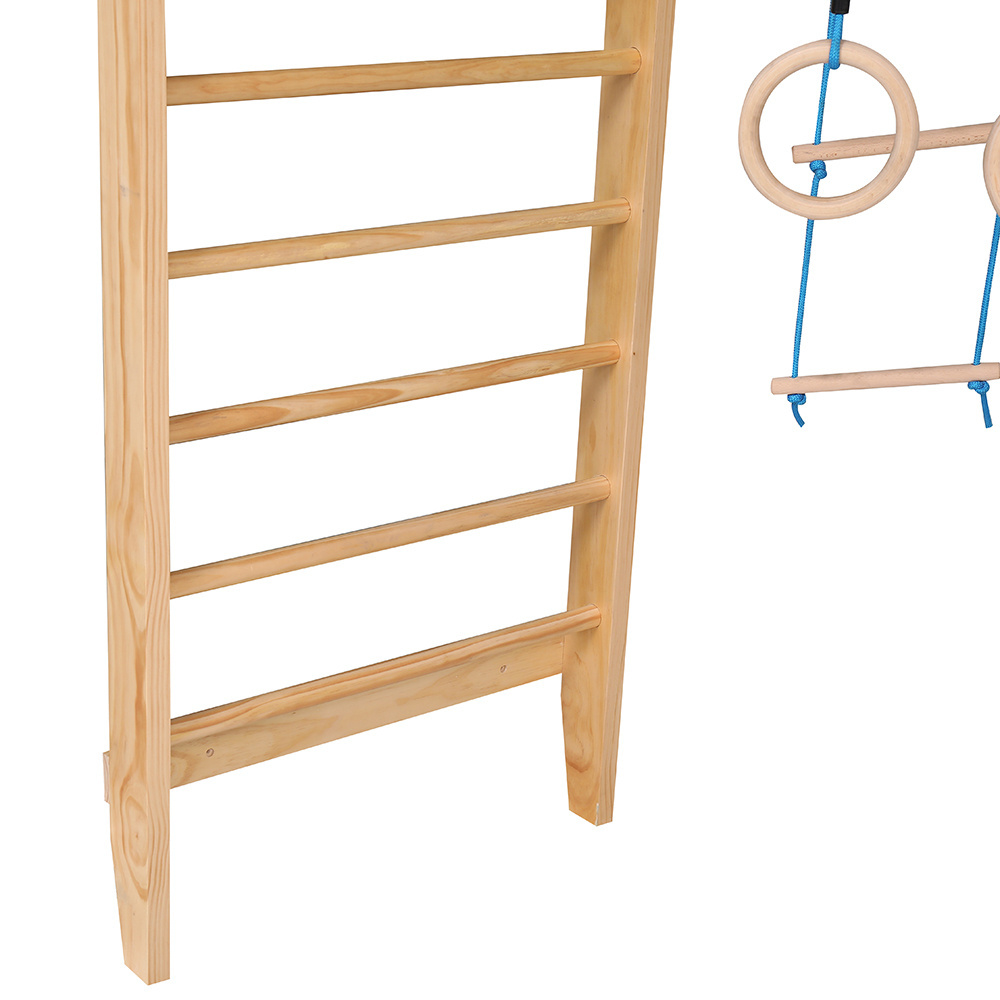 Wall Bars Wood Stall Bar Gym Gymnastic Swedish Ladder Home Children Climbing Frame Wall Climbing Toy for Kids