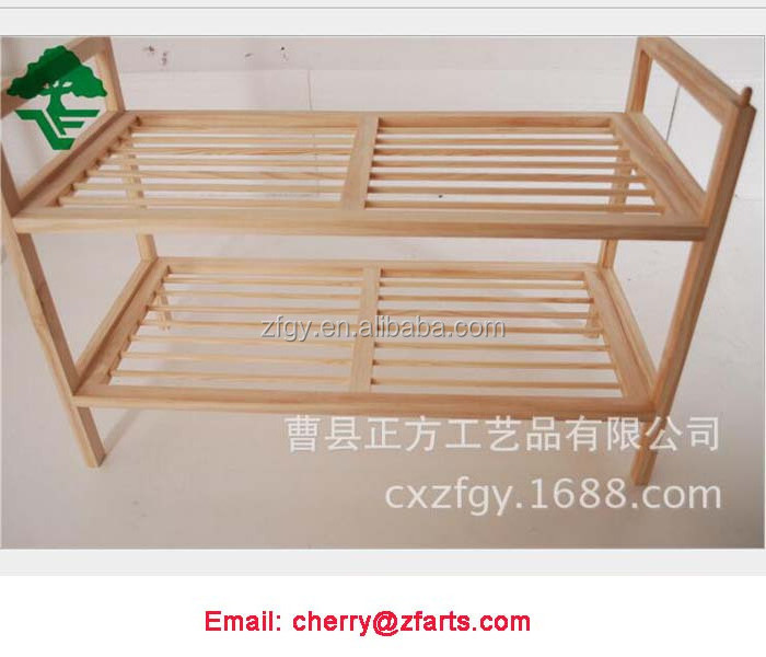 Natural wood modern shoe rack organizer stand wholesale