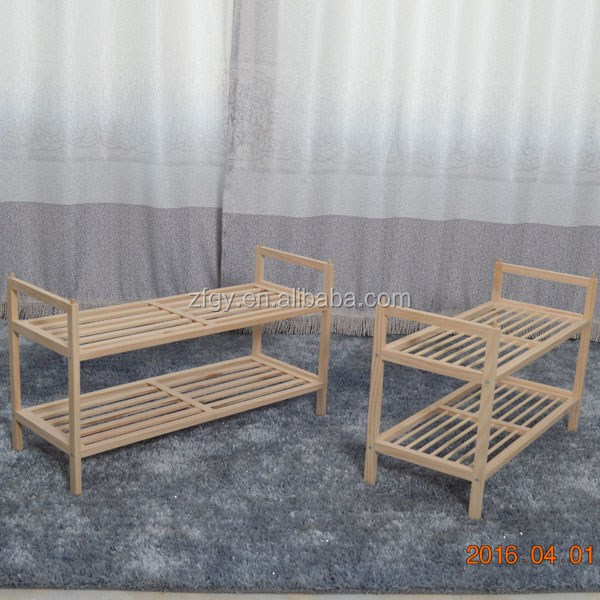 Natural wood modern shoe rack organizer stand wholesale