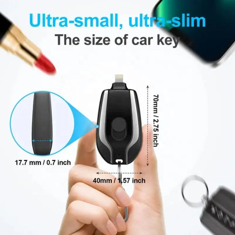 Trending Products 2024 New Arrivals Mini  Power Bank Cell Phone Charger Battery Keychain Outdoor Portable Mobile Emergency Power