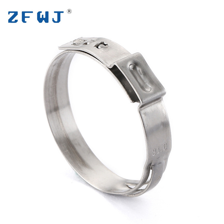 Wholesale 29.5-31.6mm adjustable ring clip stainless steel hydraulic hose clamp