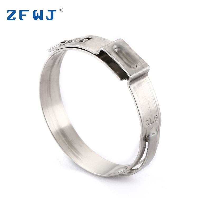 Wholesale 29.5-31.6mm adjustable ring clip stainless steel hydraulic hose clamp