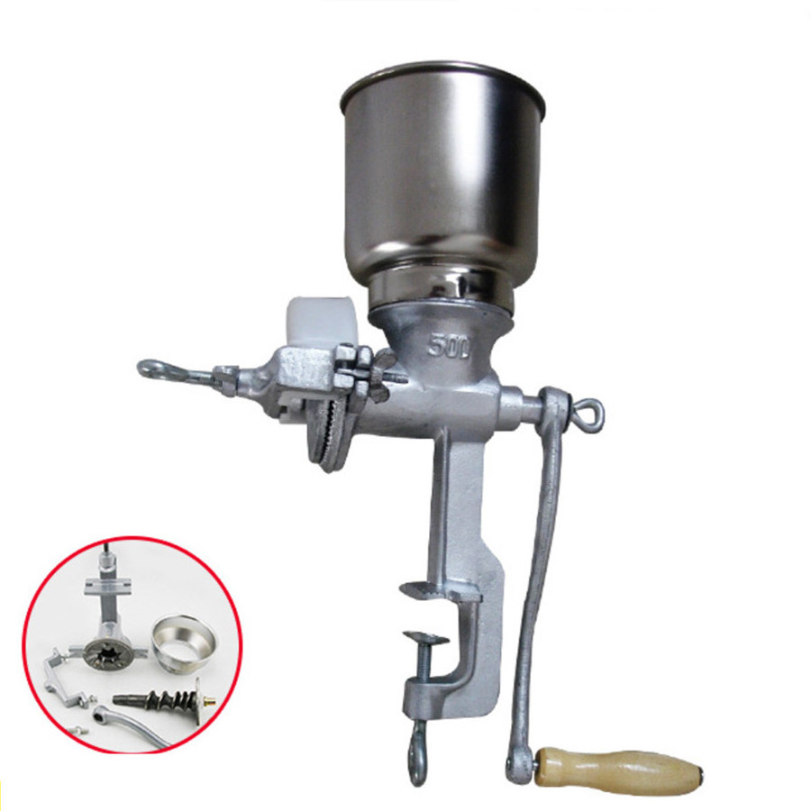 500# low hopper cereal grinder manual corn grinder