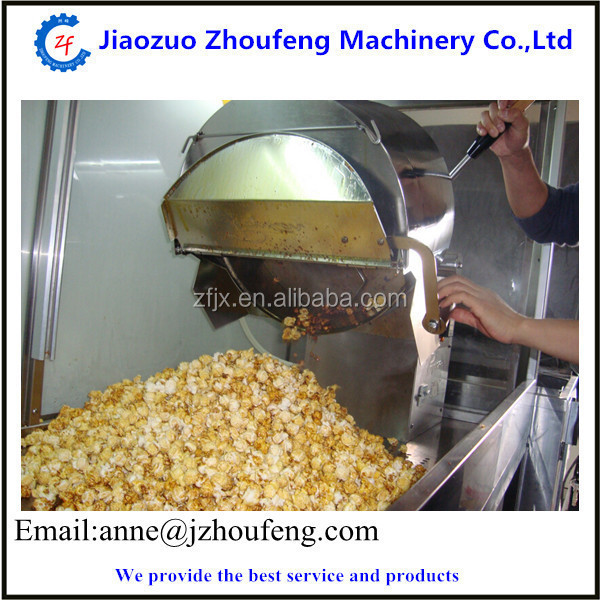 Caramel popcorn making machine Cretors hot air popper corn puff snacks food machine