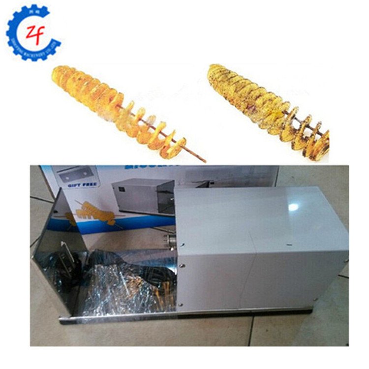 Commercial stainless steel electric twist potato slicer machine french fry vegetable spiral cutter