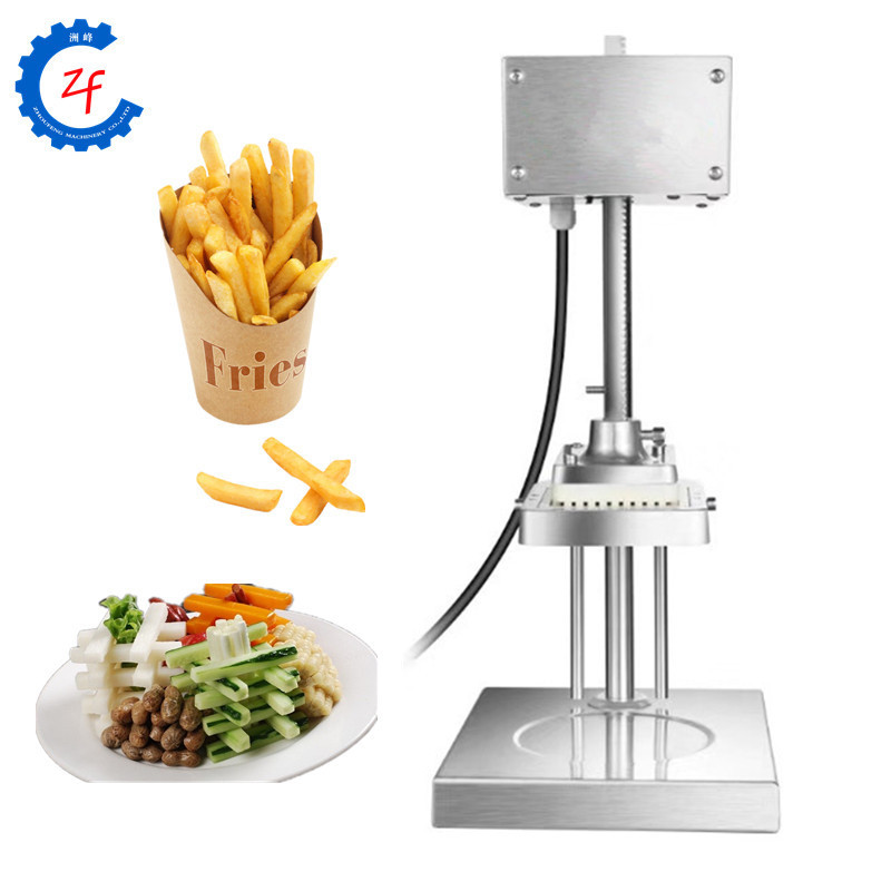 Vertical electric french fries potato strip cutting machine potato cucumber taro cutter vegetable slicer with 3 blades