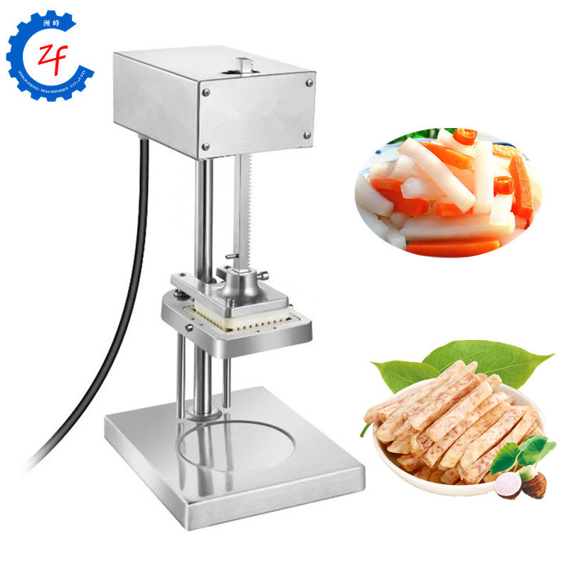 Vertical electric french fries potato strip cutting machine potato cucumber taro cutter vegetable slicer with 3 blades