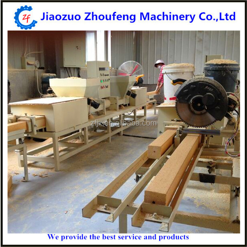 Compress wood sawdust hollow block wood pallet leg making machine