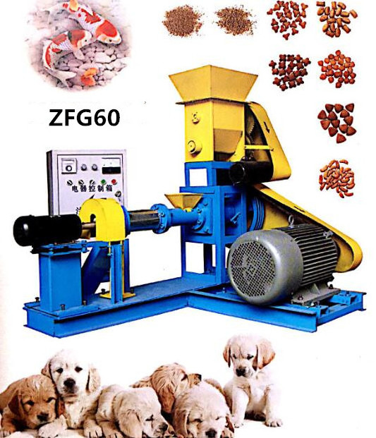 Good quality floating fish feed pellet making machine pet food extruder