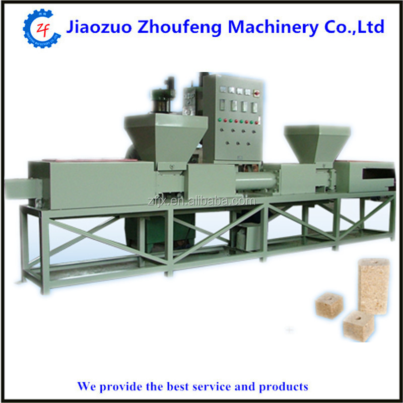 Compress wood sawdust hollow block wood pallet leg making machine