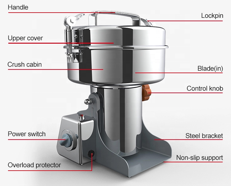 Stainless steel Convenient flour mill machinery/spice /herb grinder machine