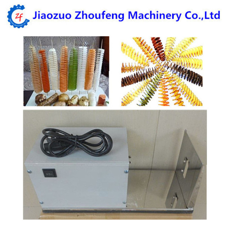 Commercial stainless steel electric twist potato slicer machine french fry vegetable spiral cutter