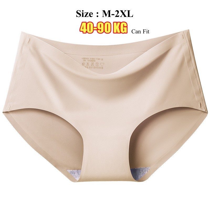 Wholesale Seamless Women Panties Summer Solid Silk Panties Skin-friendly Female Underwear Lady Briefs Woman Knickers Underpant