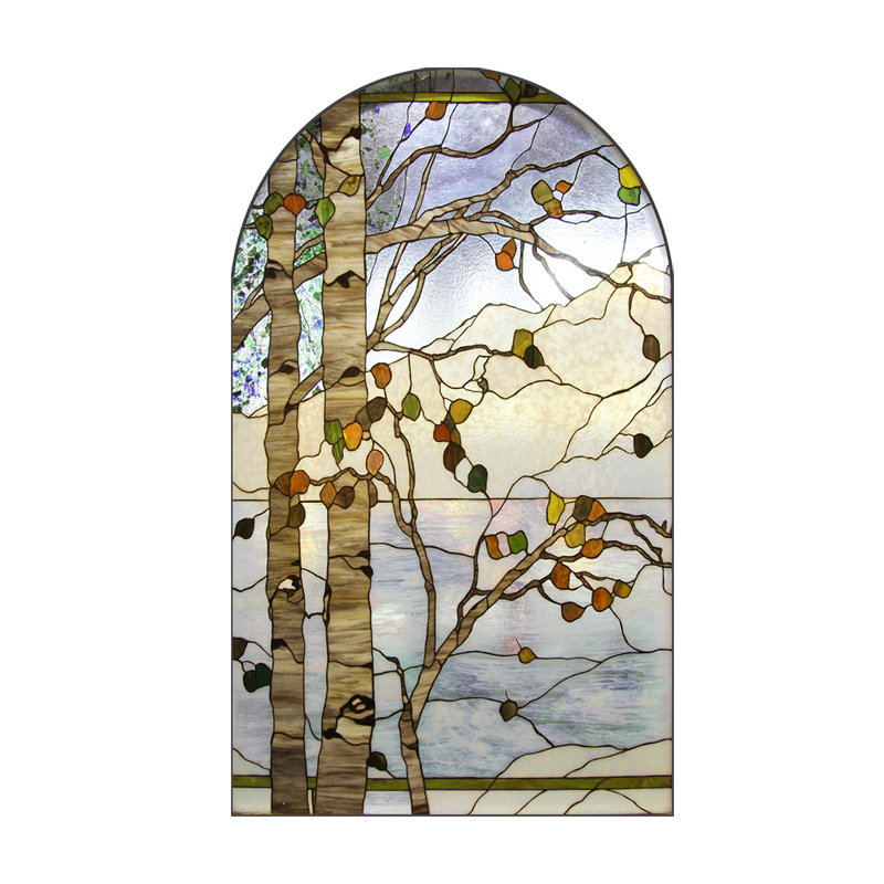 ZF Customized tiffany stained glass window hanging stained glass window prices stained glass panel for window and door decor