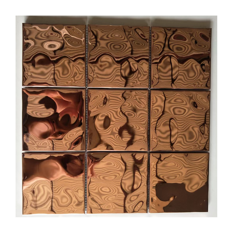 ZF Bronze antique copper tiles mosaic metal mosaic tiles 3D brass mosaic made in China