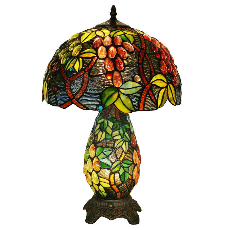 ZF Customized art crafts tiffany stained glass art deco lamp for study table luxury lamps for tables