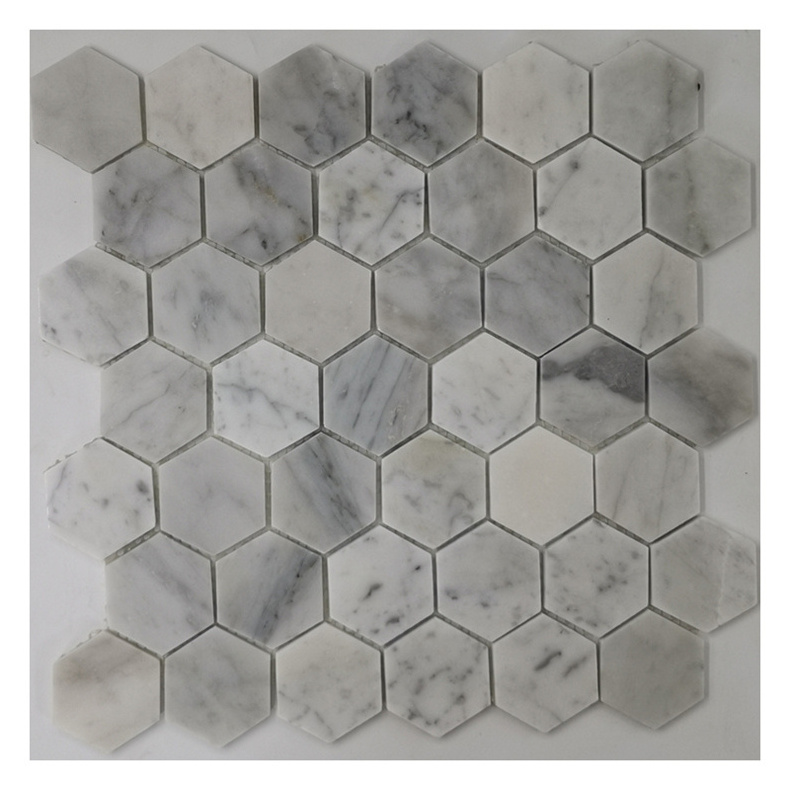 ZF Black natural hexagon stone mosaic tile hexagon mosaic tile wall and floor decor